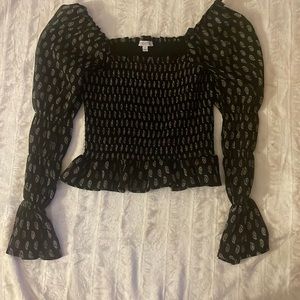 Patrons of peace cropped long sleeve